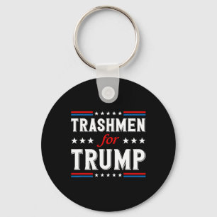 Vuilnismannen voor Trump 2024 Grappige verkiezing Sleutelhanger