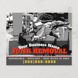 Vuilnisophaling Afvalverwijdering 4x5 Custom Marke Flyer