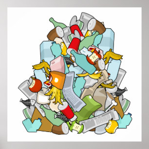 vuilnisstapel poster