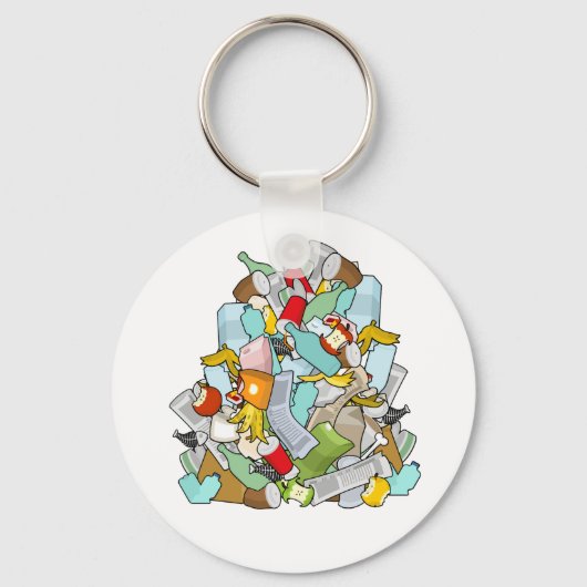 vuilnisstapel sleutelhanger (Voorkant)