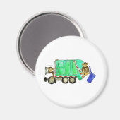 vuilniswagen aap magneet (Voorkant / Achterkant)
