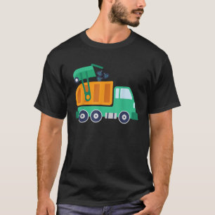 Vuilniswagen Afval Recycling Vuilnisophaler Aarde T-shirt