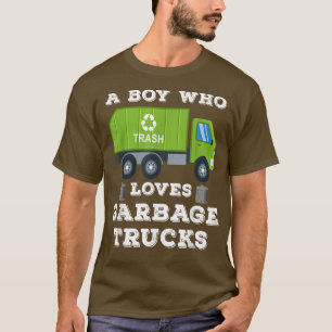 Vuilniswagen Gewoon Een Jongen Die Van Vuilniswage T-shirt
