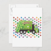 Vuilniswagen Kerst Feestdagenkaart (Voorkant / Achterkant)