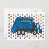 Vuilniswagen Kerst Feestdagenkaart (Voorkant / Achterkant)