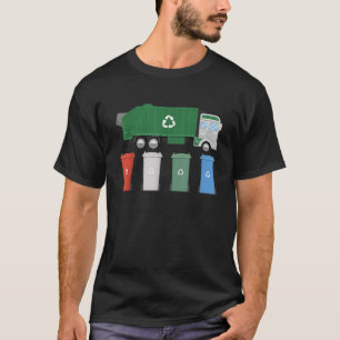 Vuilniswagen Recyclen Bins Garbage Day Garbage Tru T-shirt