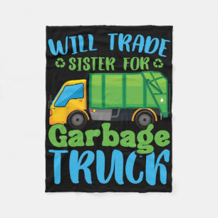 Vuilniswagens Earth Day Recyclen Peuter Garge Truc Fleece Deken