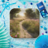 Vuilpad in Wildflower Meadow Papieren Bordje (Feest)