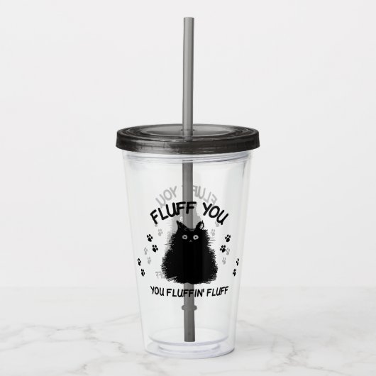 Vuilt u met fluffin Fluff Kitty Cat Acryl Drinkbeker (Voorkant)
