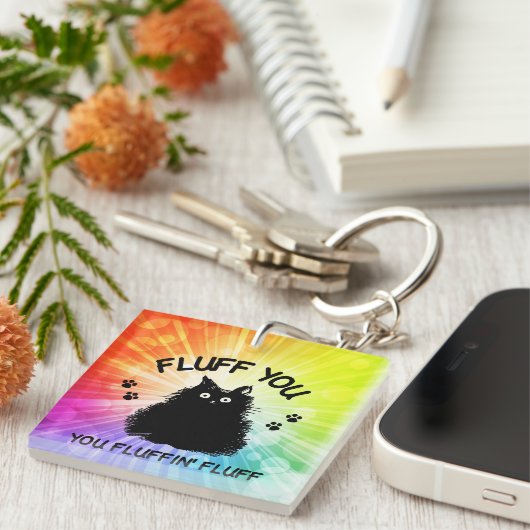 Vuilt u met fluffin Fluff Kitty Cat Sleutelhanger (Voorkant Rechts)