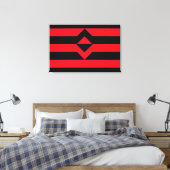 Vuist Pride Vlag Canvas Afdruk (Insitu (Slaapkamer))