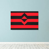 Vuist Pride Vlag Canvas Afdruk (Insitu (Houten vloer))