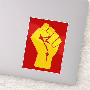 Vuist, Rebel, Relletje, Verzet, Communistische Sti Sticker