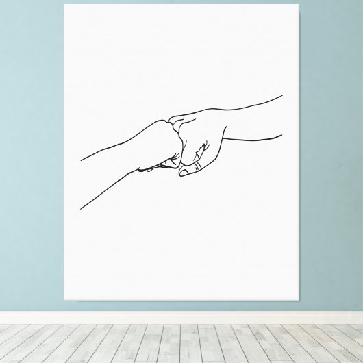 vuistbobbels, High Fives & Jazz Hands Canvas Afdruk (Insitu (Houten vloer))