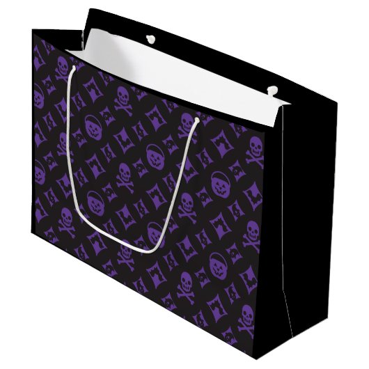 Vuitton Skulls ! Sacs de mode violet Halloween (Devant Angle)