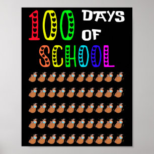 Vul 100 dagen van het virtuele masker van het scho poster