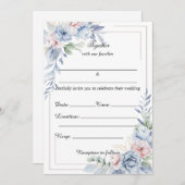 Vul blanco bloemenbruiloft uitnodiging in (Voorkant / Achterkant)
