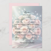 Vul de blanco bloemenbruiloft uitnodiging in (Voorkant / Achterkant)