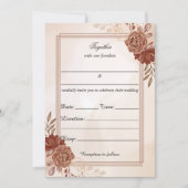 Vul de blanco bloemenbruiloft uitnodiging in (Voorkant)