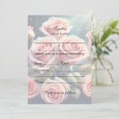 Vul de blanco bruiloft bloemenuitnodiging in kaart (Staand voorkant)