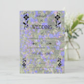 Vul de Blank Floral Wedding Uitnodiging in (Staand voorkant)