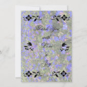 Vul de Blank Floral Wedding Uitnodiging in (Achterkant)