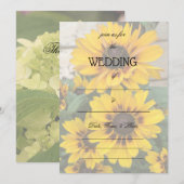 Vul de Blank Floral Wedding Uitnodiging in (Voorkant / Achterkant)