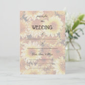 Vul de Blank Floral Wedding Uitnodiging in (Staand voorkant)