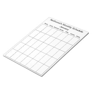 Vul de Blocnote van het Programma van de Kalender