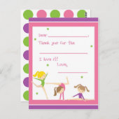 Vul de lege gymnastiek in, dank je briefkaart (Voorkant / Achterkant)