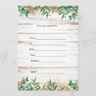 Vul de uitnodiging in griekse waterverf