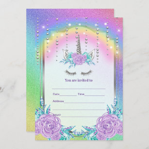 Vul de Uitnodiging van Unicorn in