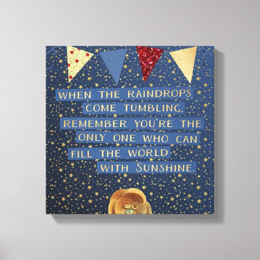 Vul de wereld met Sunshine Canvas Afdruk (Voorkant)