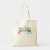 Vul die zetelverkiezing in politieke stemming tote bag (Voorkant)