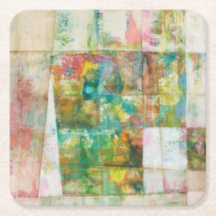 Vul een boe IV in Vierkante Kartonnen Onderzetter