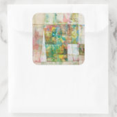 Vul een boe IV in Vierkante Sticker (Tas)