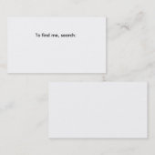 Vul het lege visitekaartje in. (Voorkant / Achterkant)