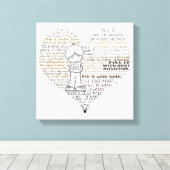 Vul je hart canvas afdruk (Insitu (Houten vloer))