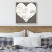 Vul je hart donkerbruin canvas afdruk (Insitu (Slaapkamer))