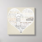 Vul je hart-toon canvas afdruk (Voorkant)