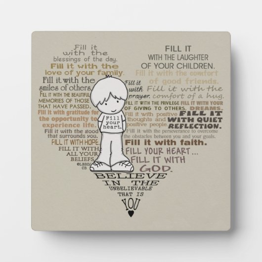 Vul je hart-toon fotoplaat (Voorkant)