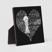 Vul je hartwitte letters fotoplaat (Voorkant)