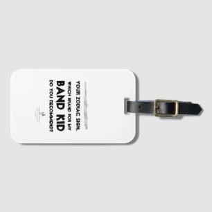 Vul uw Zodiac Sign anti-ISO Wht. Bagagelabel