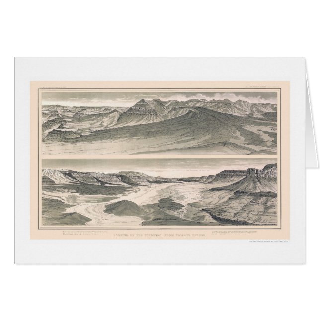 Vulcan Grand Canyon Print door Dutton 1882 (Voorkant Horizontaal)