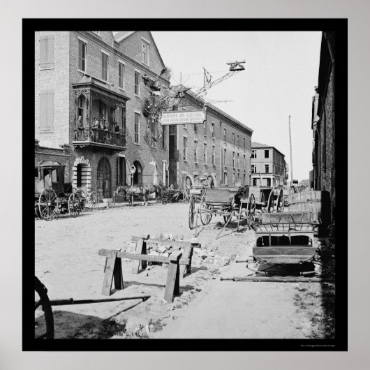 Vulcan Iron Works in Charleston, SC 1865 Poster (Voorkant)