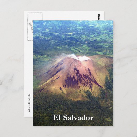 vulcano aerial el salvador briefkaart (Voorkant / Achterkant)