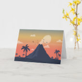 Vulcano Mountain Scene Designer Kaart (Gele Bloem)