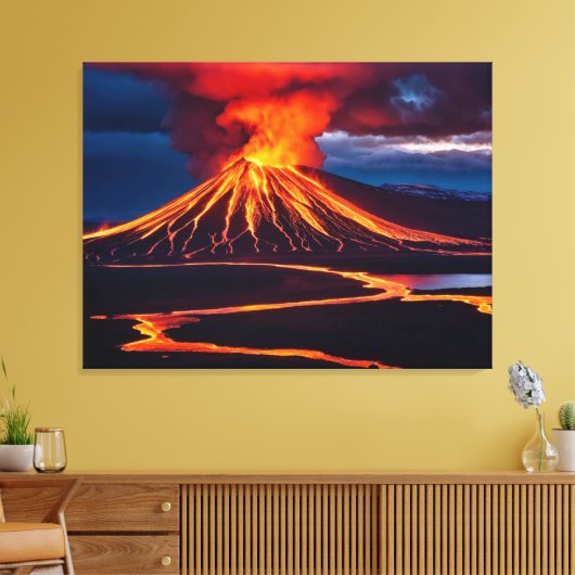 vulkaan canvas afdruk (Insitu (Woonkamer))