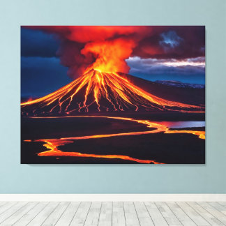 vulkaan canvas afdruk