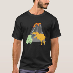Vulkaan Dinosaurus Geologie Student Leraar Vulkano T-shirt